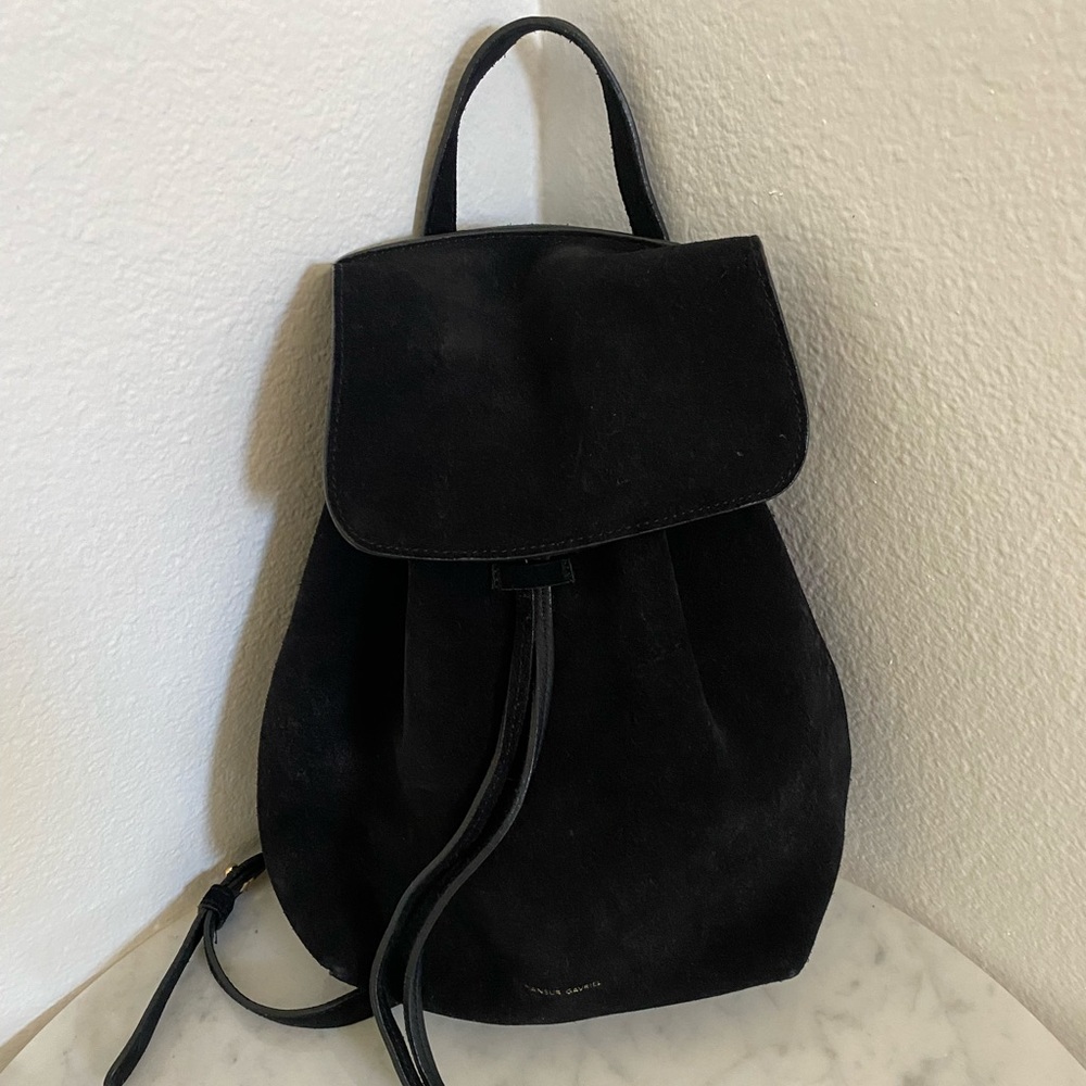 Suede Drawstring Backpack